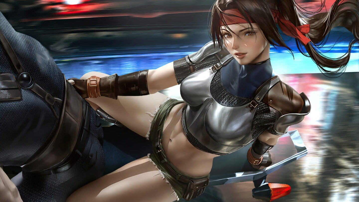 Мододел раздел догола очередную девушку  в этот раз из ремейка Final Fantasy VII