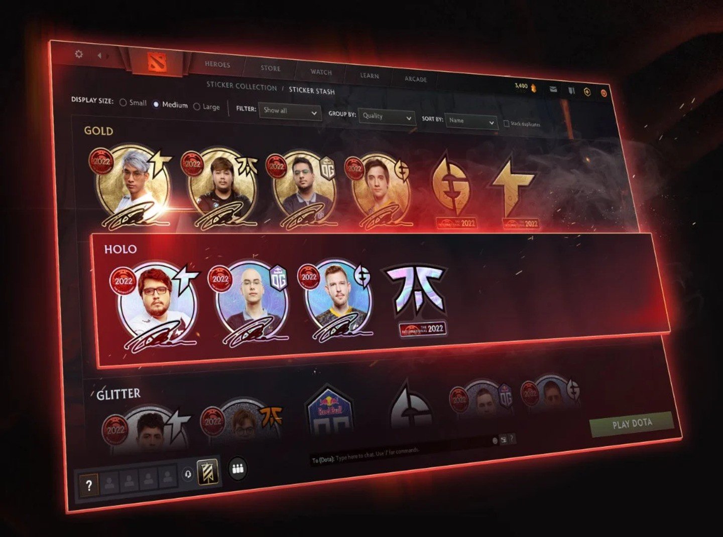 В Dota 2 добавили наклейки команд и игроков с The International 2022