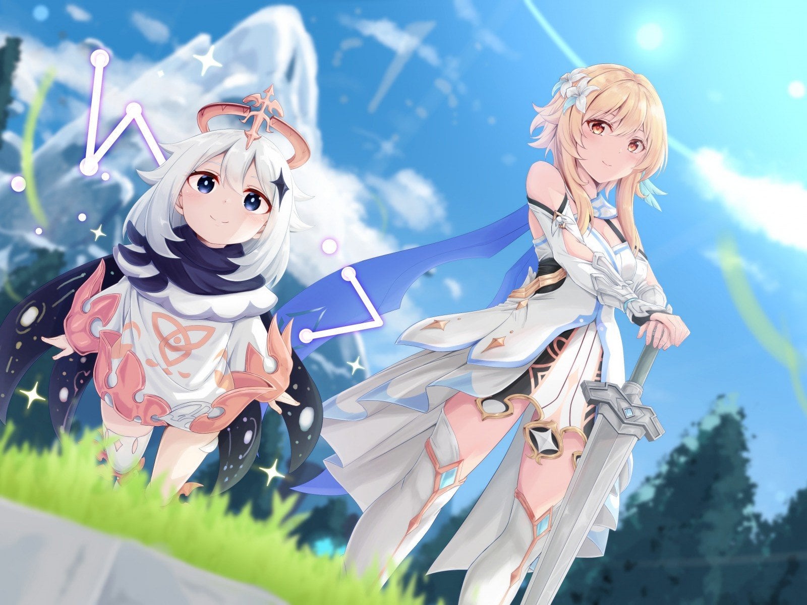 Большая статуя Паймон из Genshin Impact плавает в центре Лондона