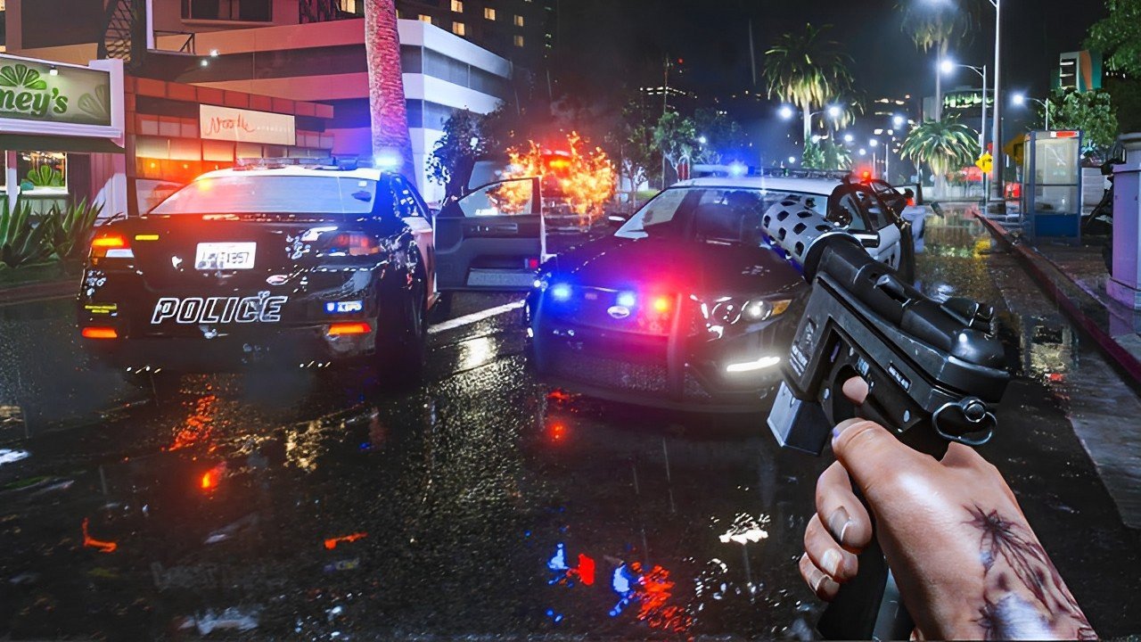 В слитом геймплее GTA 6 показали как будут выглядеть перестрелки с копами