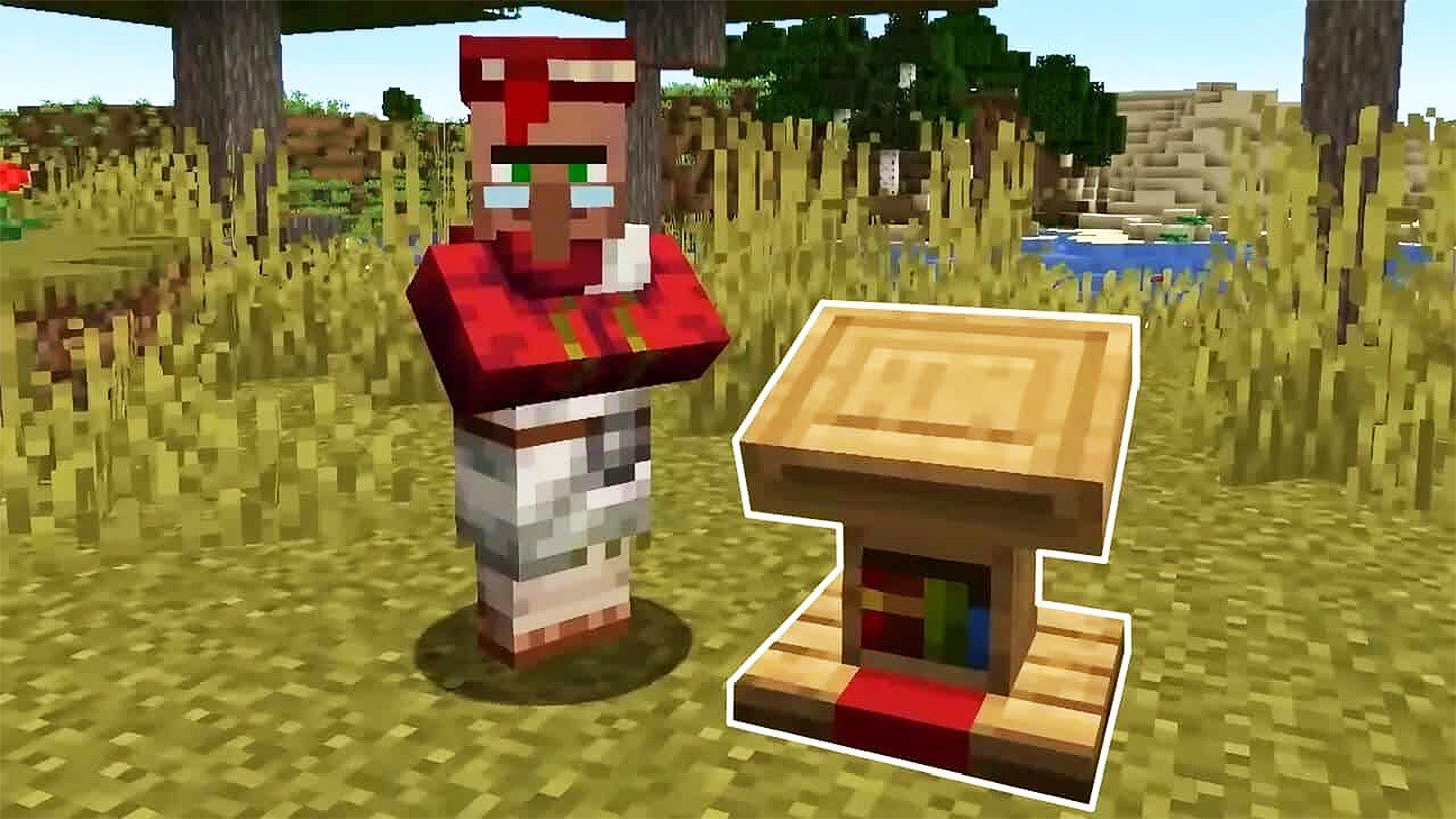 Стол библиотекаря в Minecraft