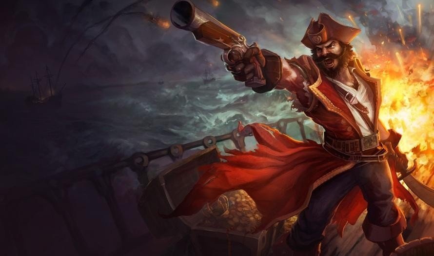 Картинка капитана Gangplank из Лига Легенд