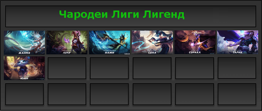 Персонажи League of Legends (класс "Чародеи")
