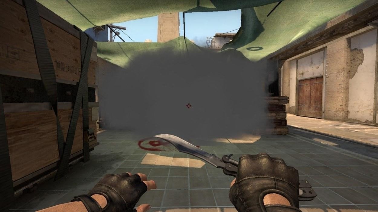 Раскидки на Mirage в CS:GO (смок от дверей апарты на плент «В»)