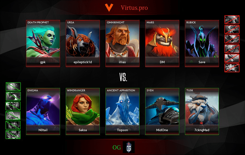 Пики четвертой карты EPIC League: Virtus,pro vs OG – DotaToday