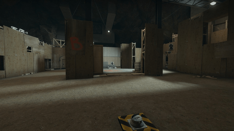 Очертания точки B на карте Mirage.