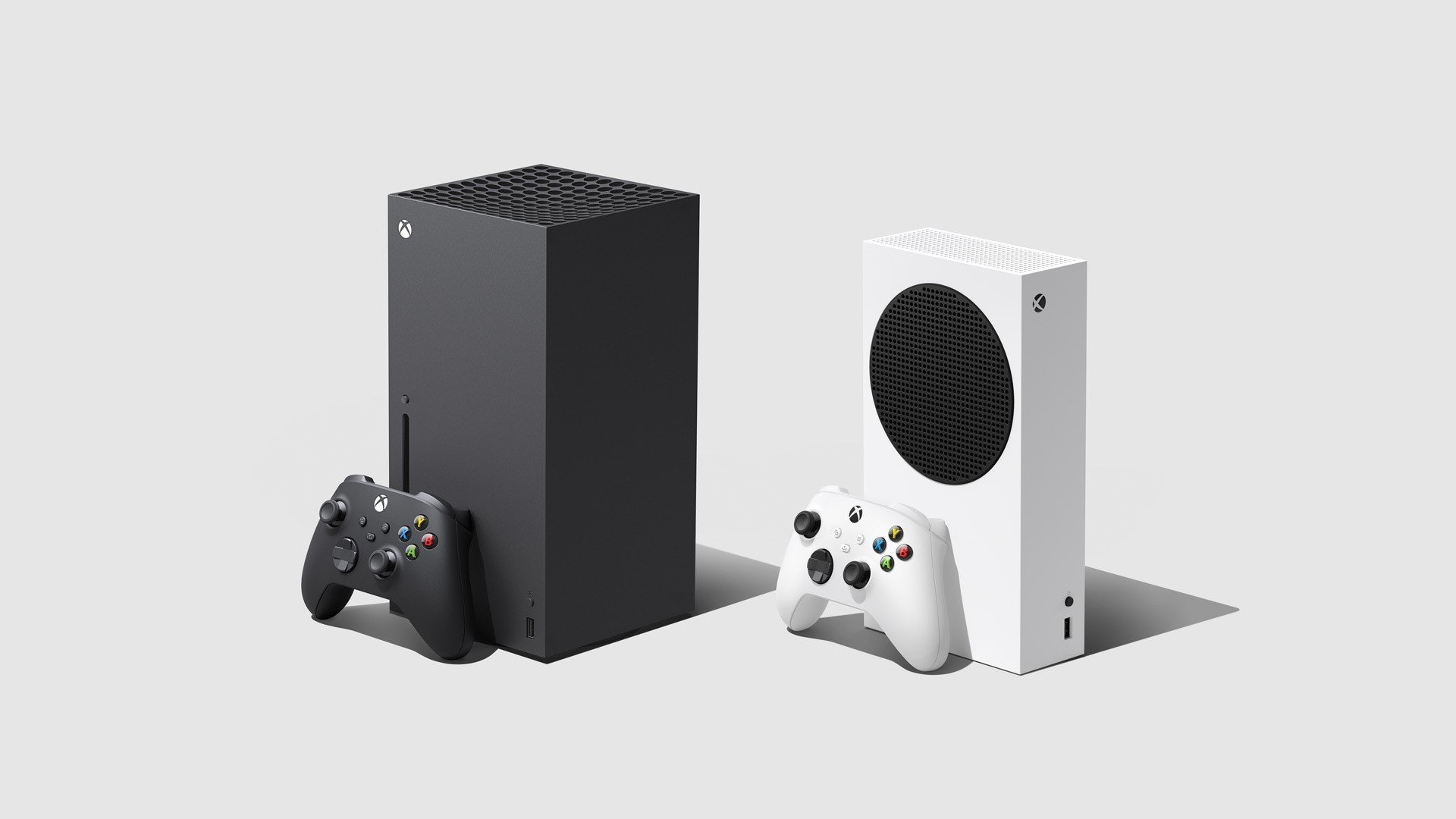 Xbox Series X (слева) и младшая Xbox Series S (справа)