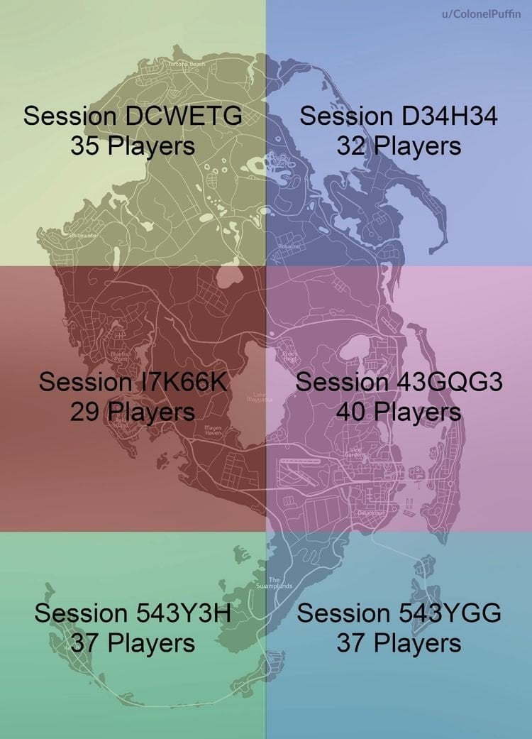 Предполагаемая карта GTA 6