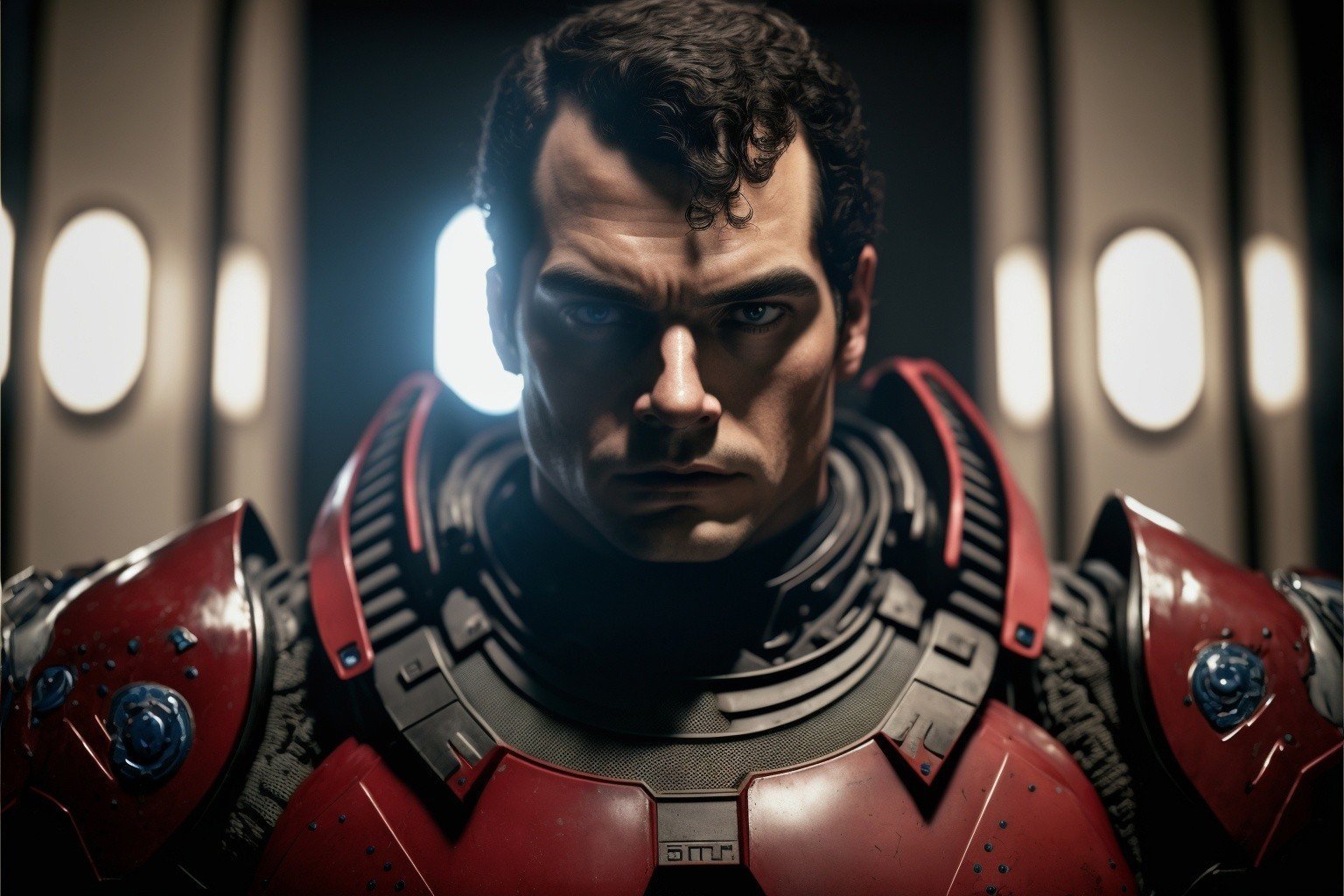 Генри Кавилл во вселенной Warhammer 40K по представлению нейросети