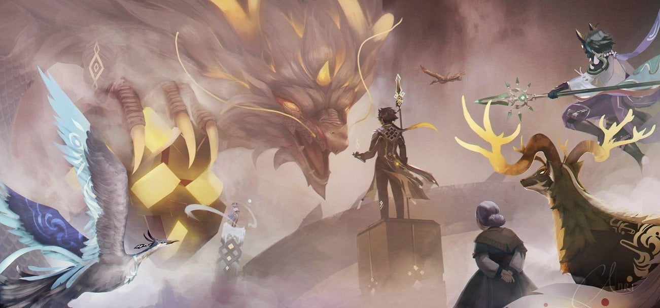 Источник: genshindb.ru / Чжун Ли из Genshin Impact