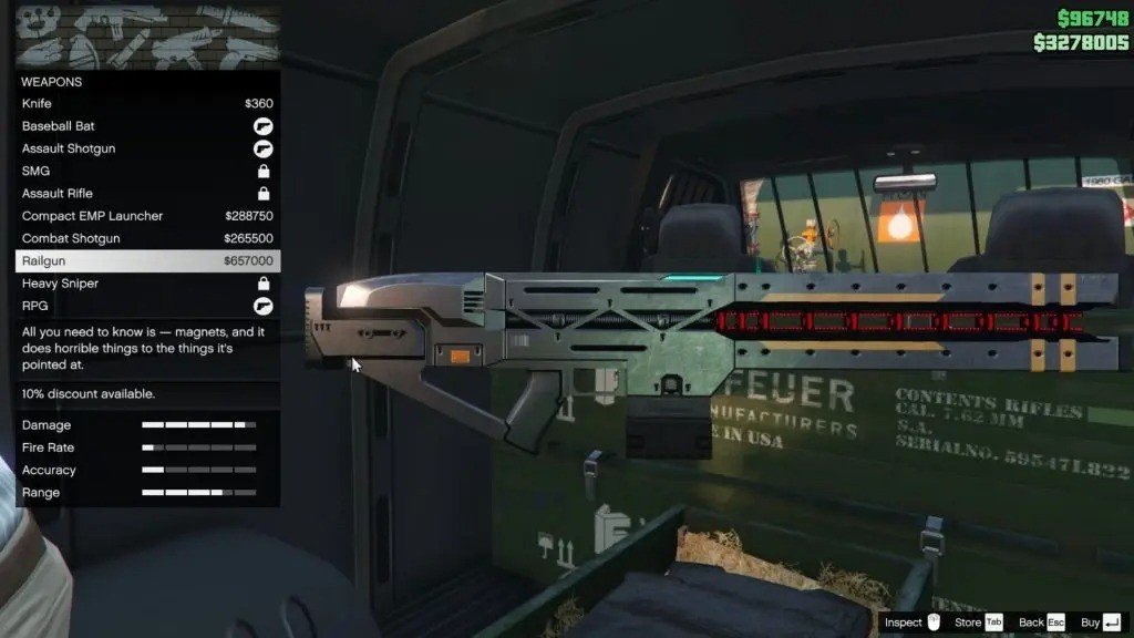 Рейлган в GTA Online