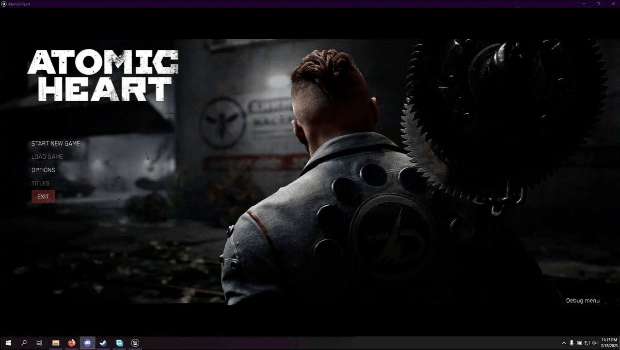Скриншот билда для разработчиков Atomic Heart