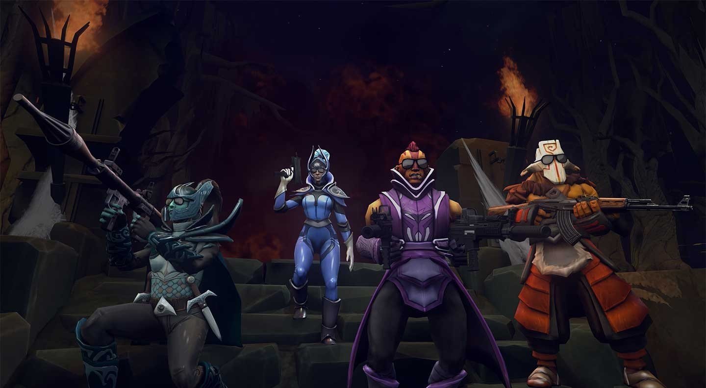 Источник: wallhere / Phantom Assassin, Luna, Anti-Mage, Juggernaut
