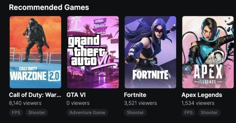 Раздел GTA 6 на Kick