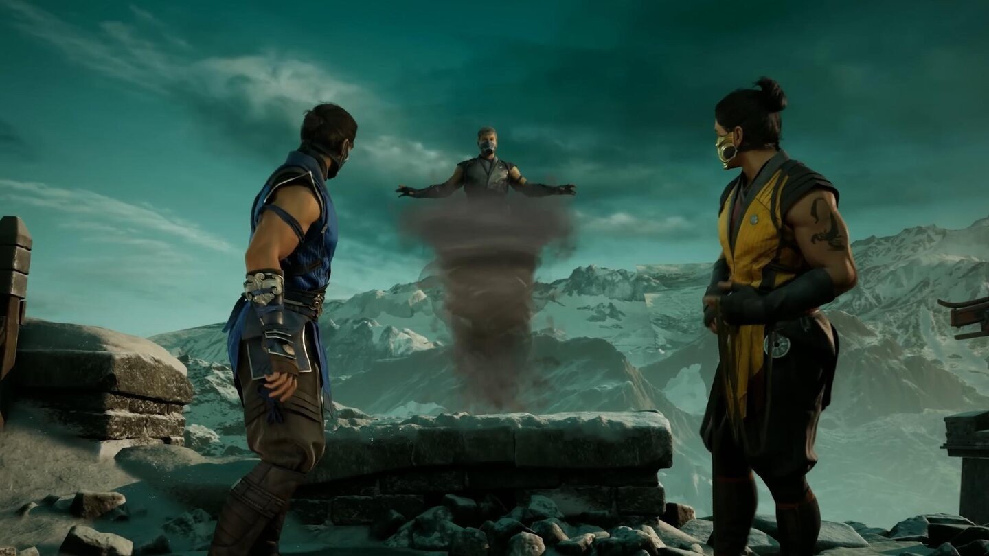 Саб-Зиро, Смоук и Скорпион из Mortal Kombat 1