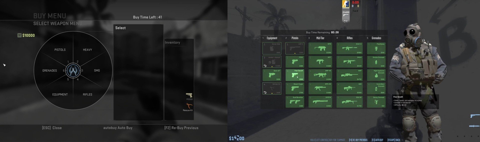 Слева — CS:GO, справа — CS2. Источник: Steven Cropley/ONE Esports