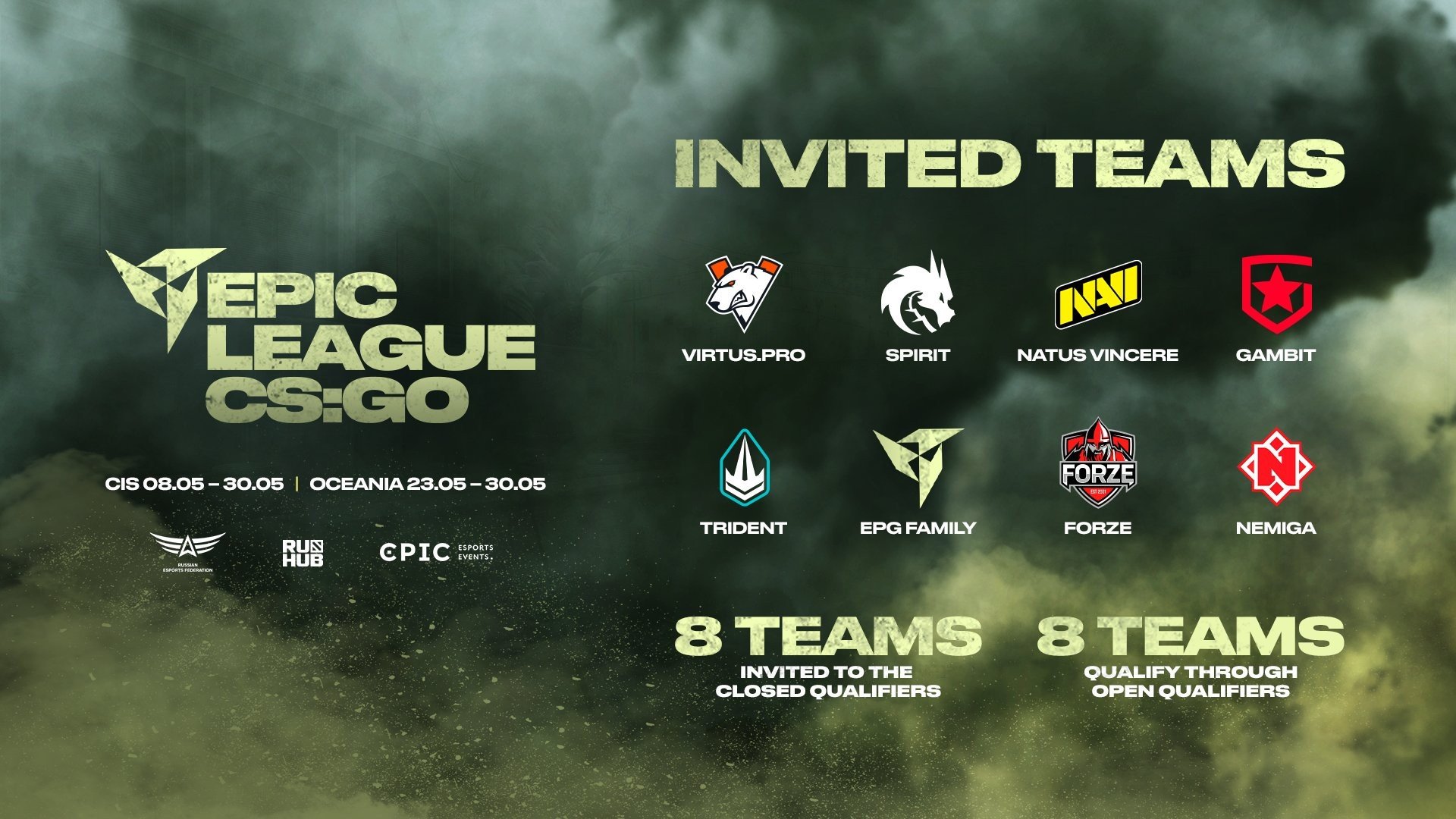 NAVI Virtuspro Gambit Esports примут участие в RMRтурнире от ФКС