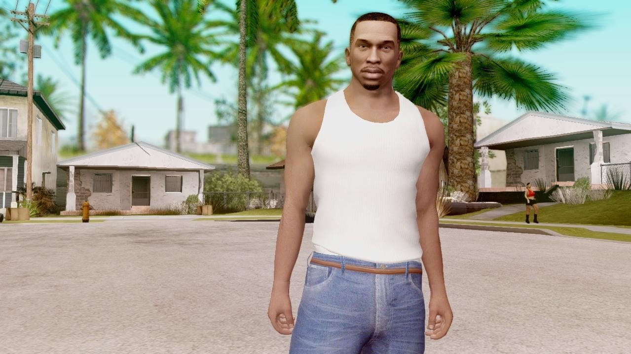 В ремастере GTA San Andreas нашли смешной и пугающий баг  СиДжей смотрит прямо в душу
