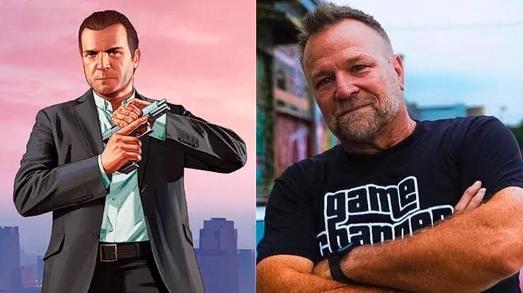 Майкл из GTA 5 и сыгравший его актер Нед Люк