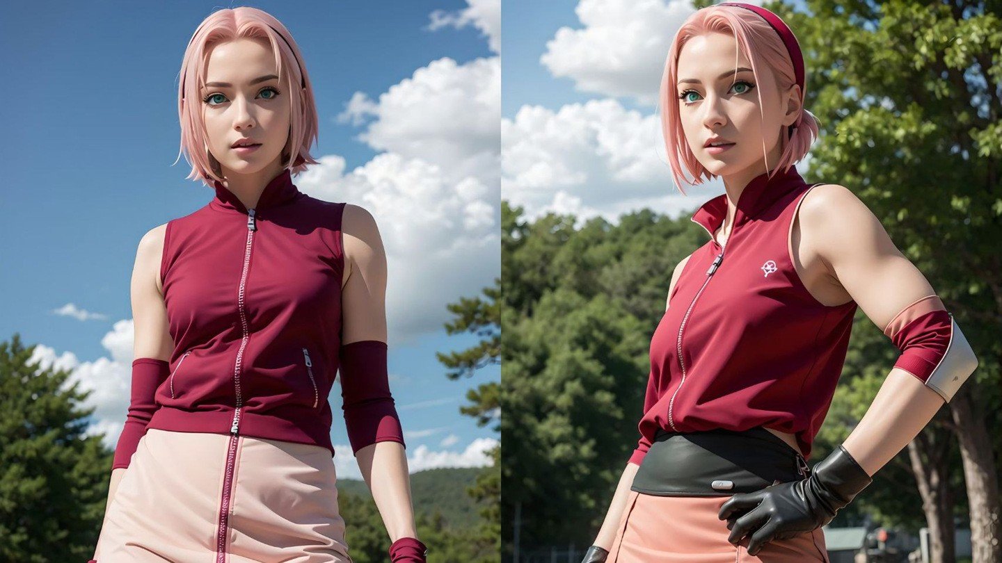 Нейросеть переместила Сакуру из аниме Наруто в реальный мир