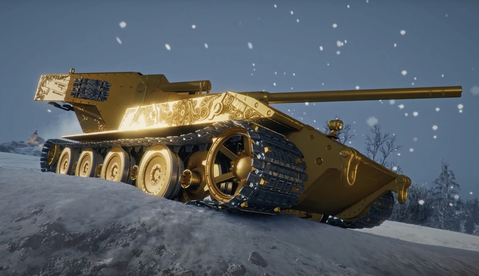 Золотая Waffentrager auf E 100 — главная награда новогоднего события 2024 года.