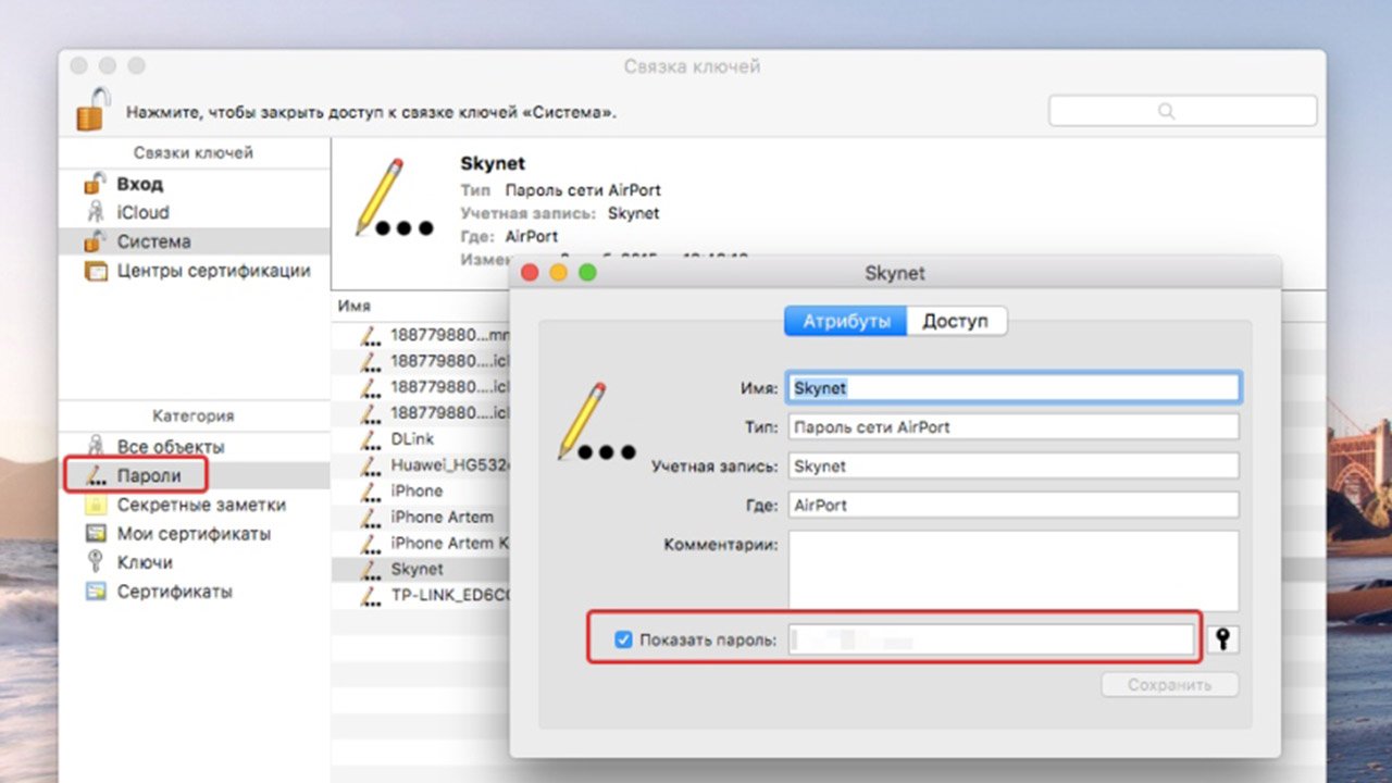 Источник: wifigid.ru / Связка ключей iCloud<br>