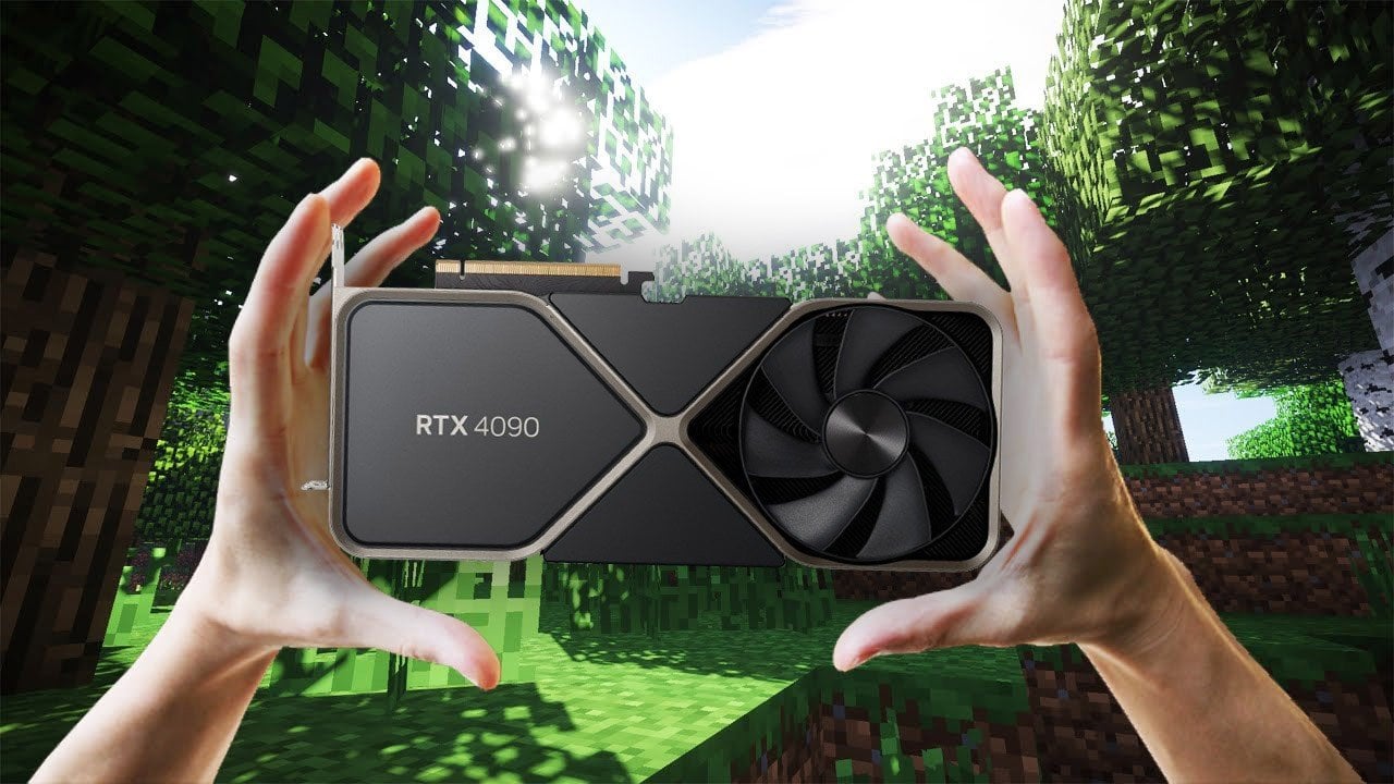 Minecraft с реалистичной физикой показали в 8K  RTX 4090 чуть не расплавилась