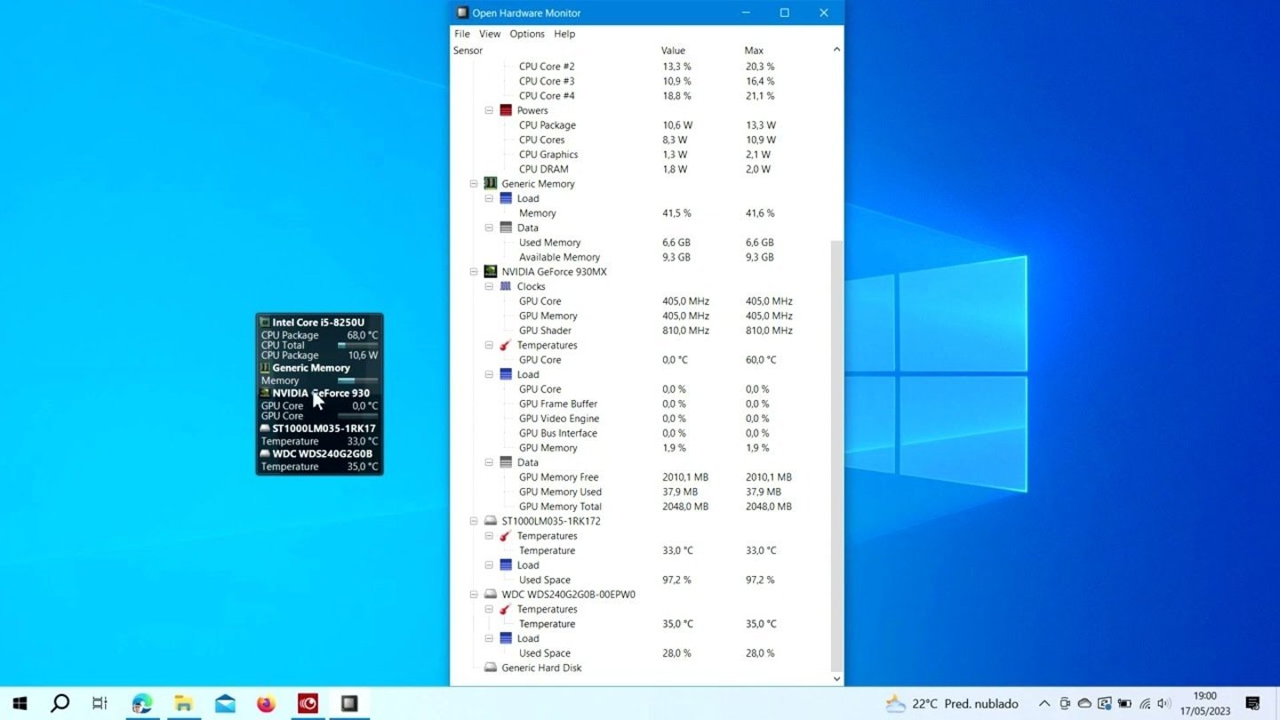 Источник: Open Hardware Monitor