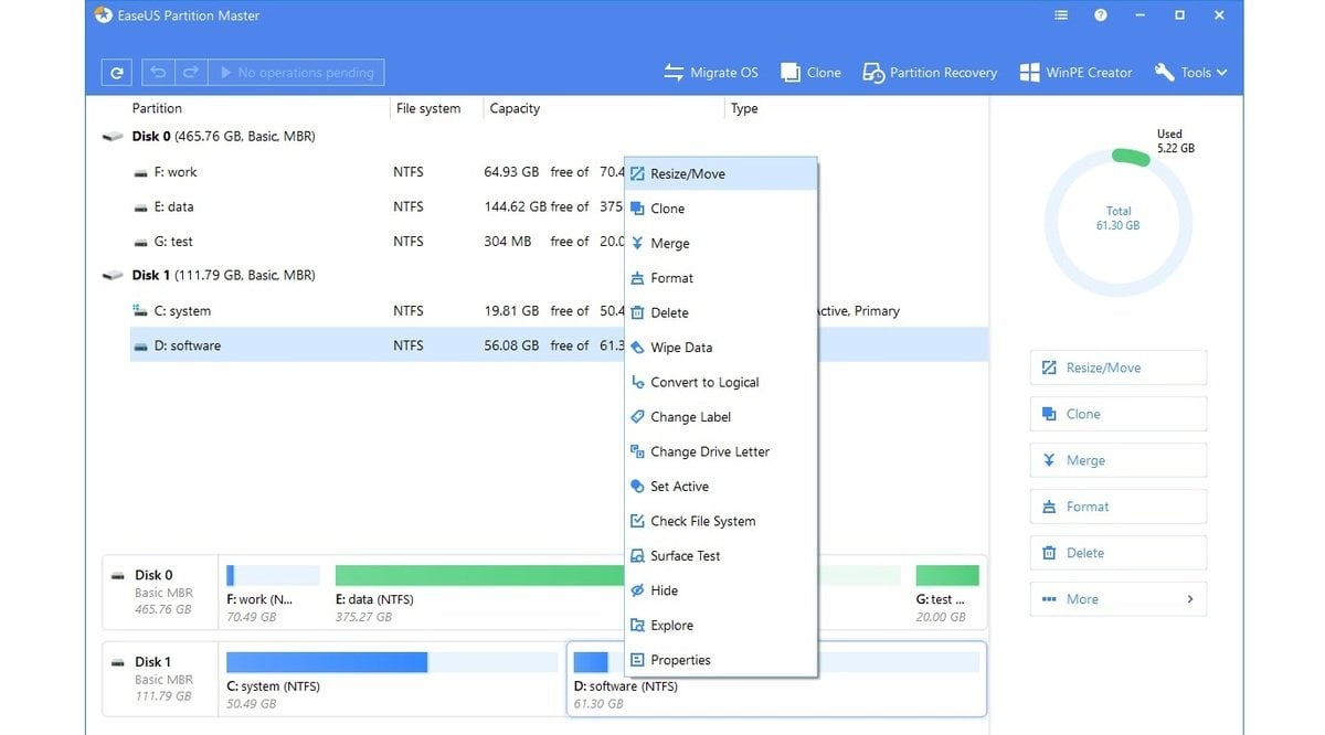Источник: EaseUS / Программа EaseUS Partition Master