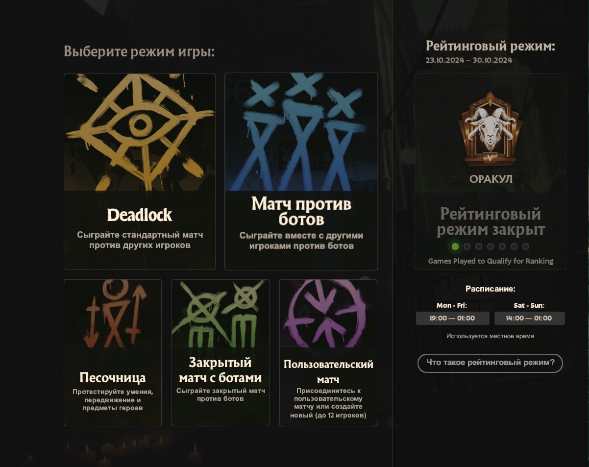 Источник: DTF / Так выглядят выданные ранги и сабранги в Deadlock