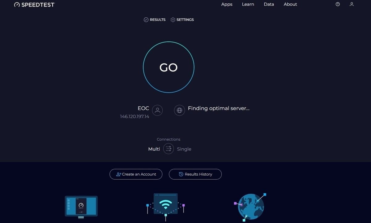 Источник: CQ / Проверка скорости интернета через Speedtest