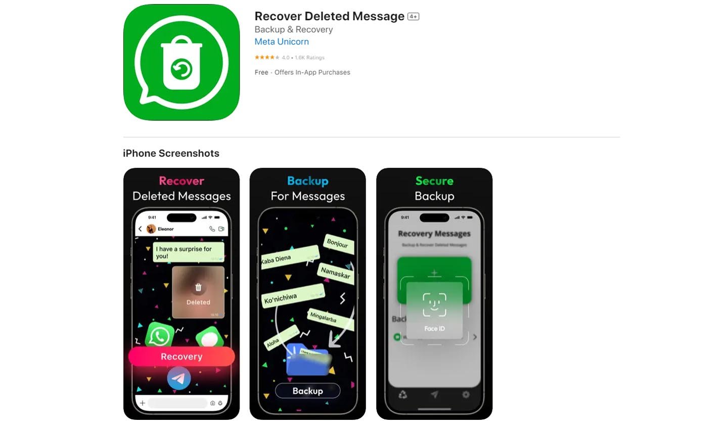 Источник: Apple / Recover Deleted Message