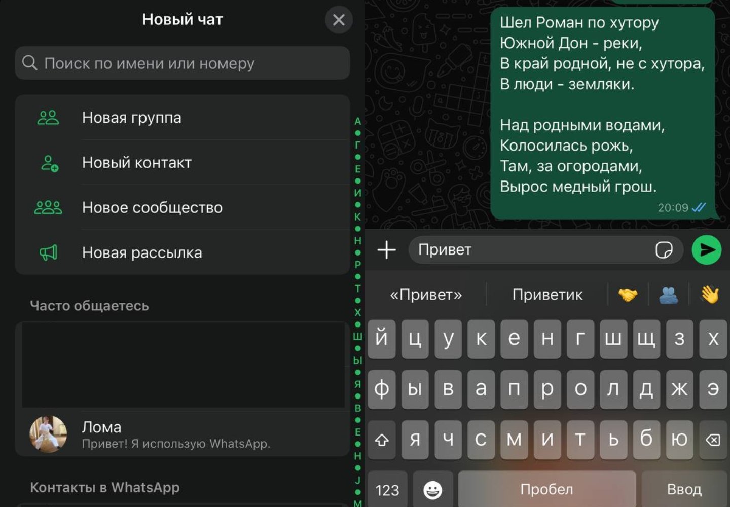 Источник: CQ / Настройки WhatsApp*