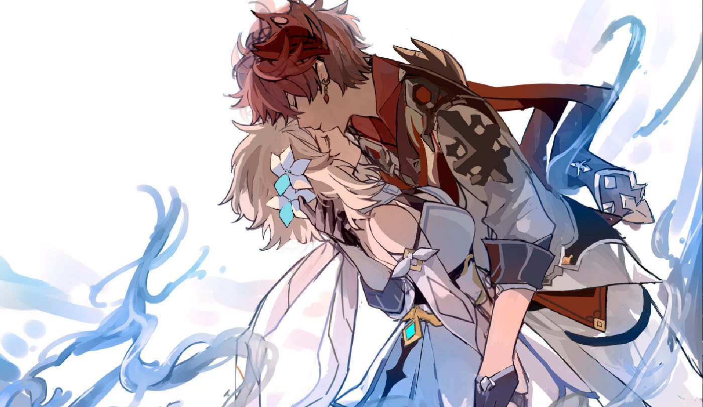 Источник: zerochan.net / Люмин и Тарталья