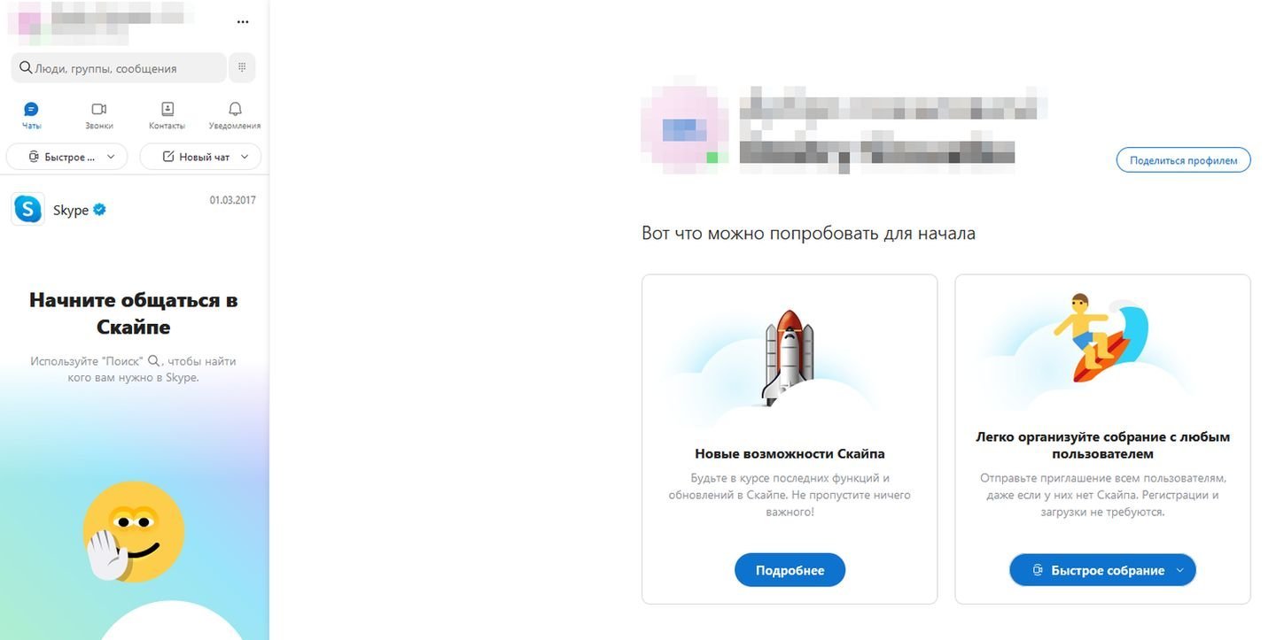 Источник: CQ / Скриншот Skype Web