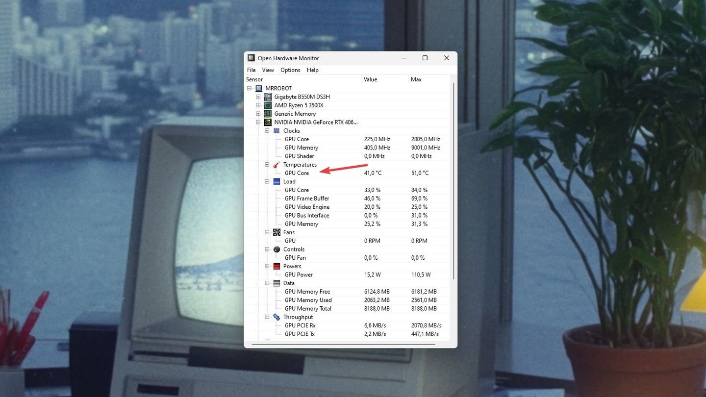 Источник: Open Hardare Monitor