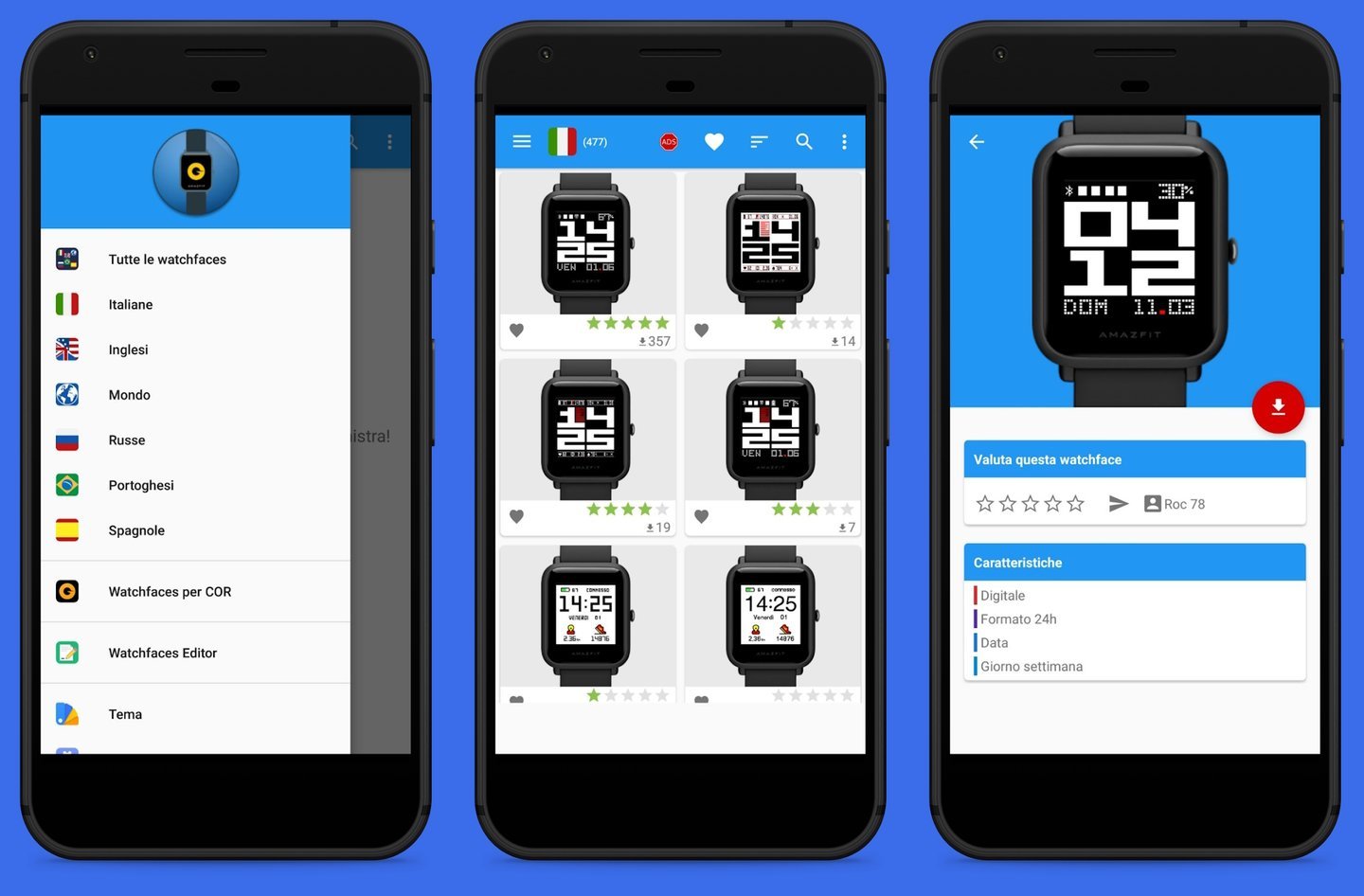 Источник: Google Play / Скриншот Amazfit Bip / Lite WatchFaces