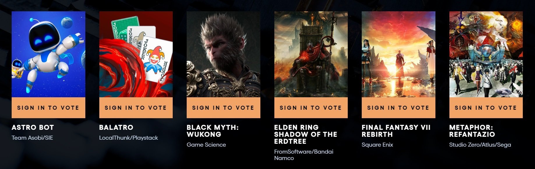 Претенденты на звание игры года The Game Awards 2024