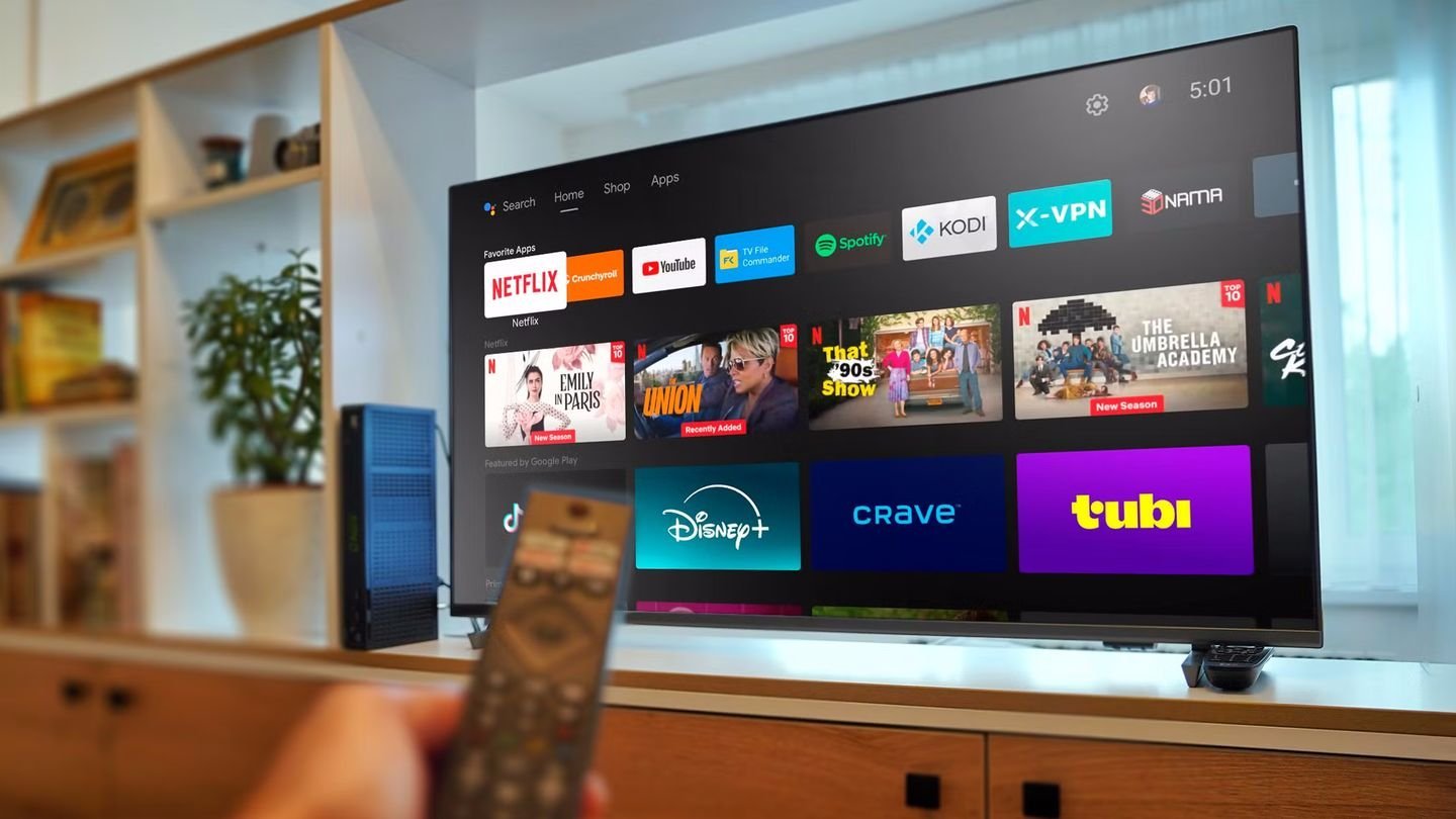 Источник: MakeUseOf / Фото телевизора с Android TV