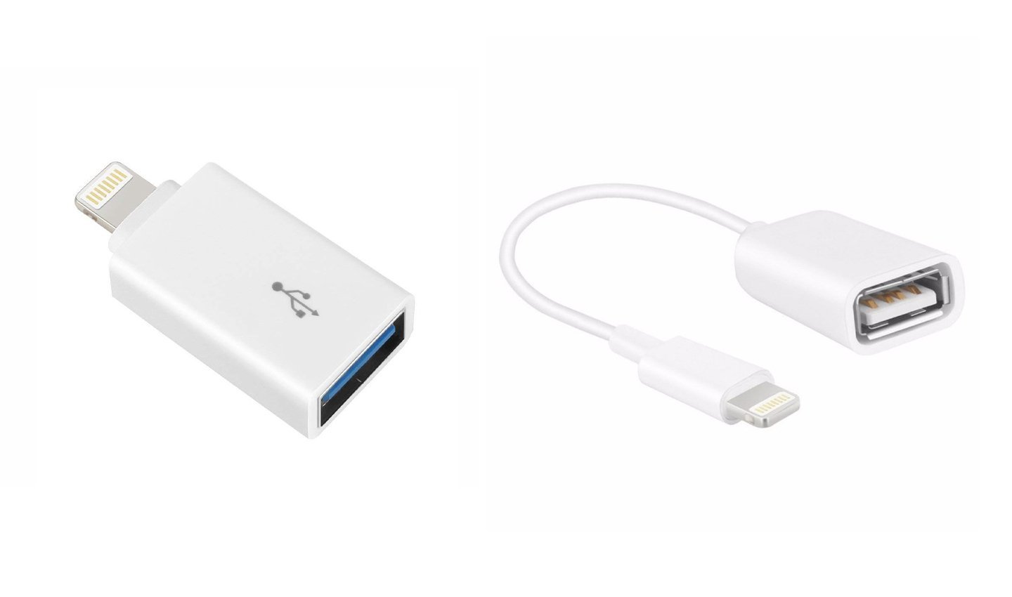 Переходники с USB для iPhone.