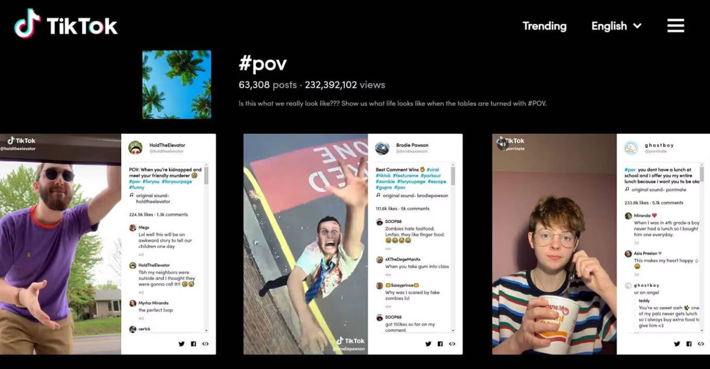 Источник: Tiktok / Популярные ролики по тегу POV
