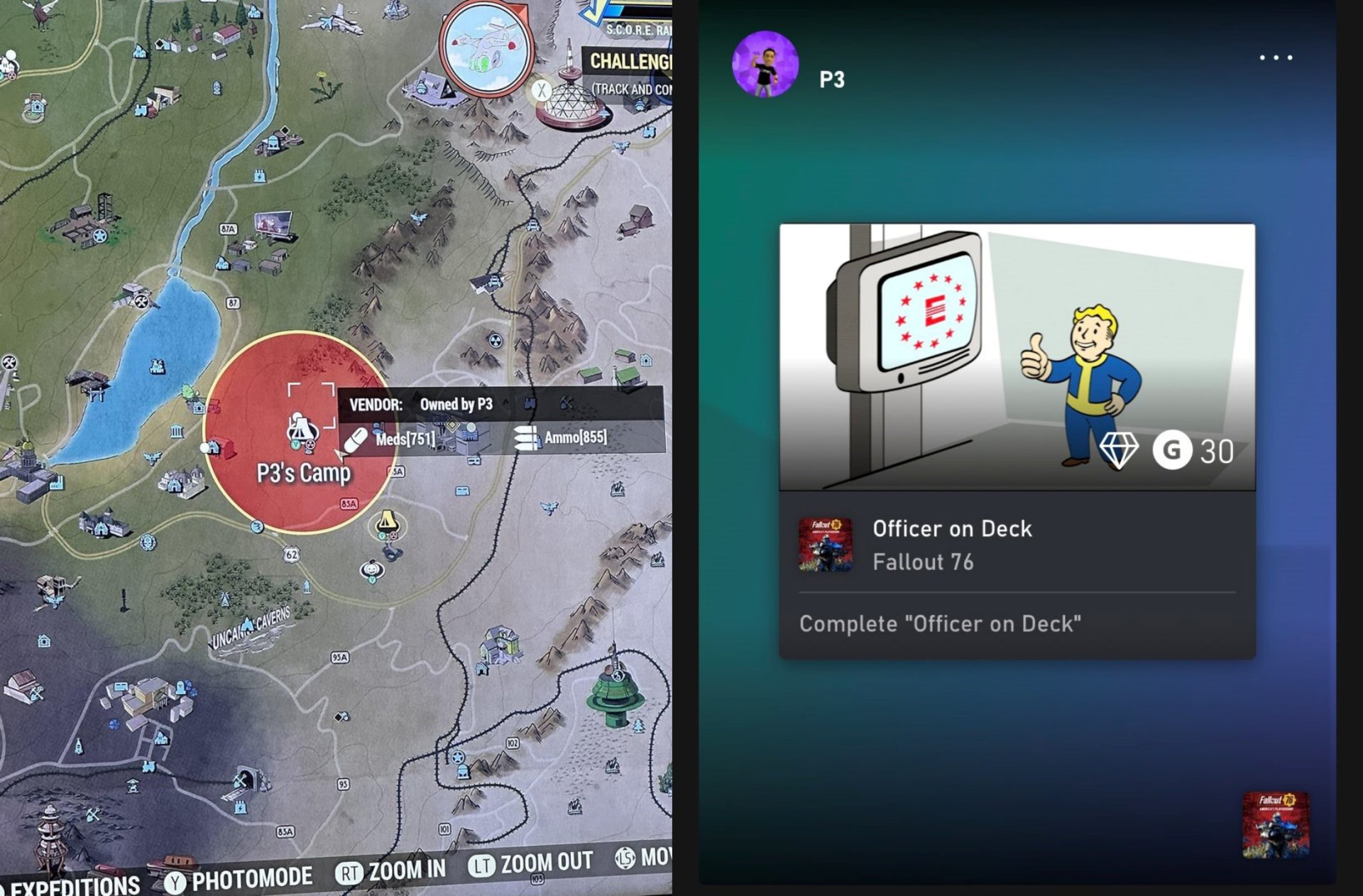 Источник: X / Достижение Фила Спенсера в Fallout 76