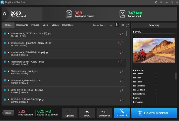 Источник: Duplicate Files Fixer / Интерфейс программы