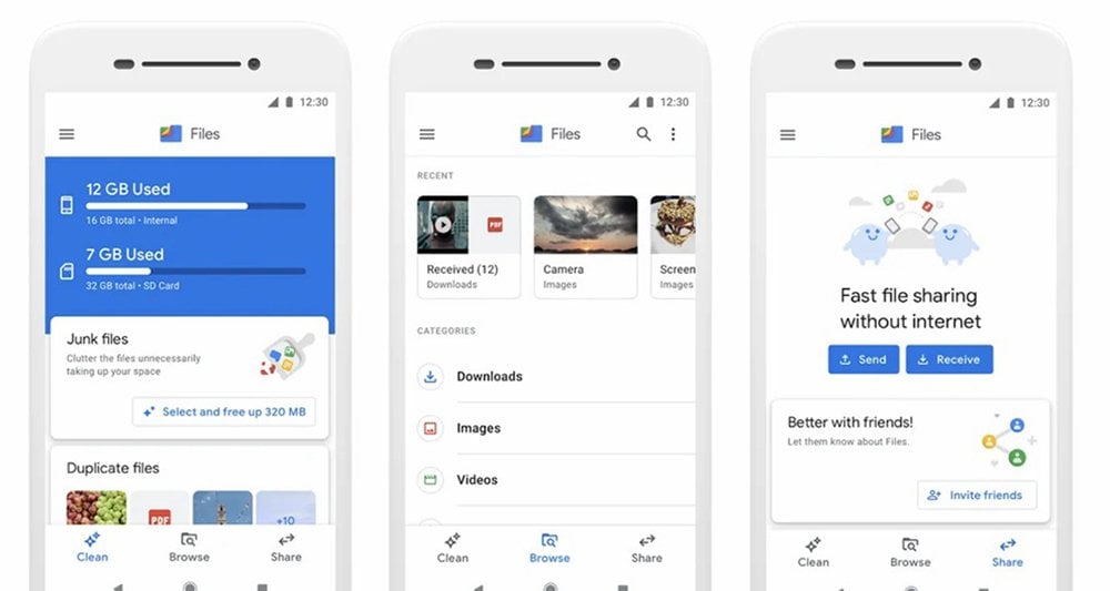 Источник: The Keyword / Интерфейс приложения Google Files