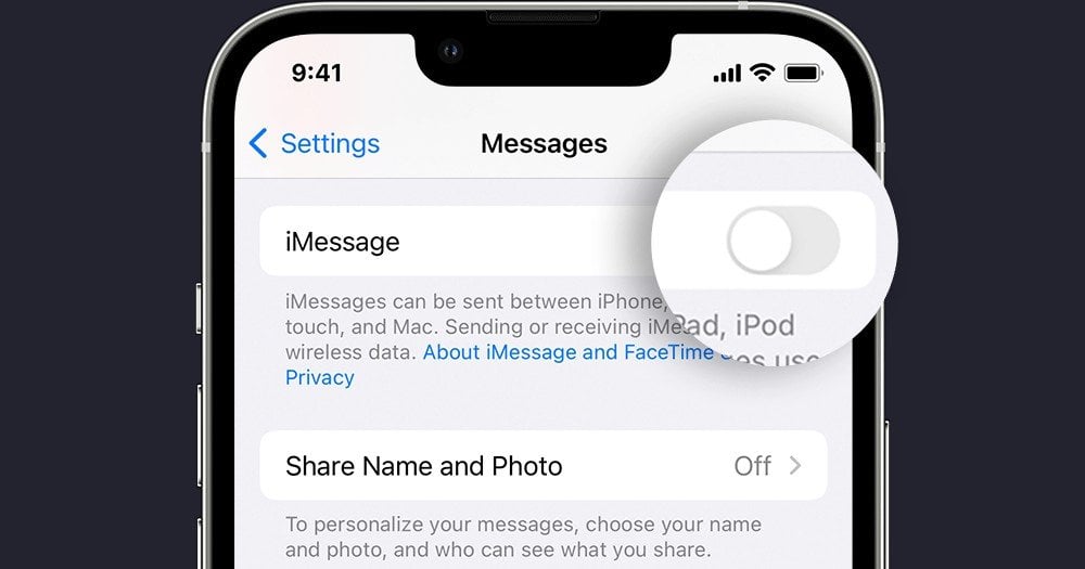 Источник: Apple Support / Включение iMessage