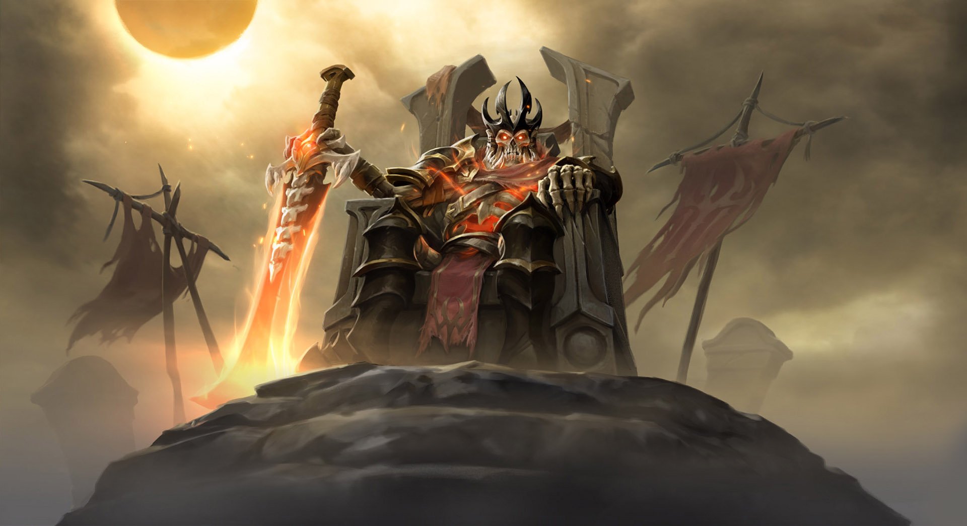 Источник:Valve / Wraith King с арканой в Dota 2