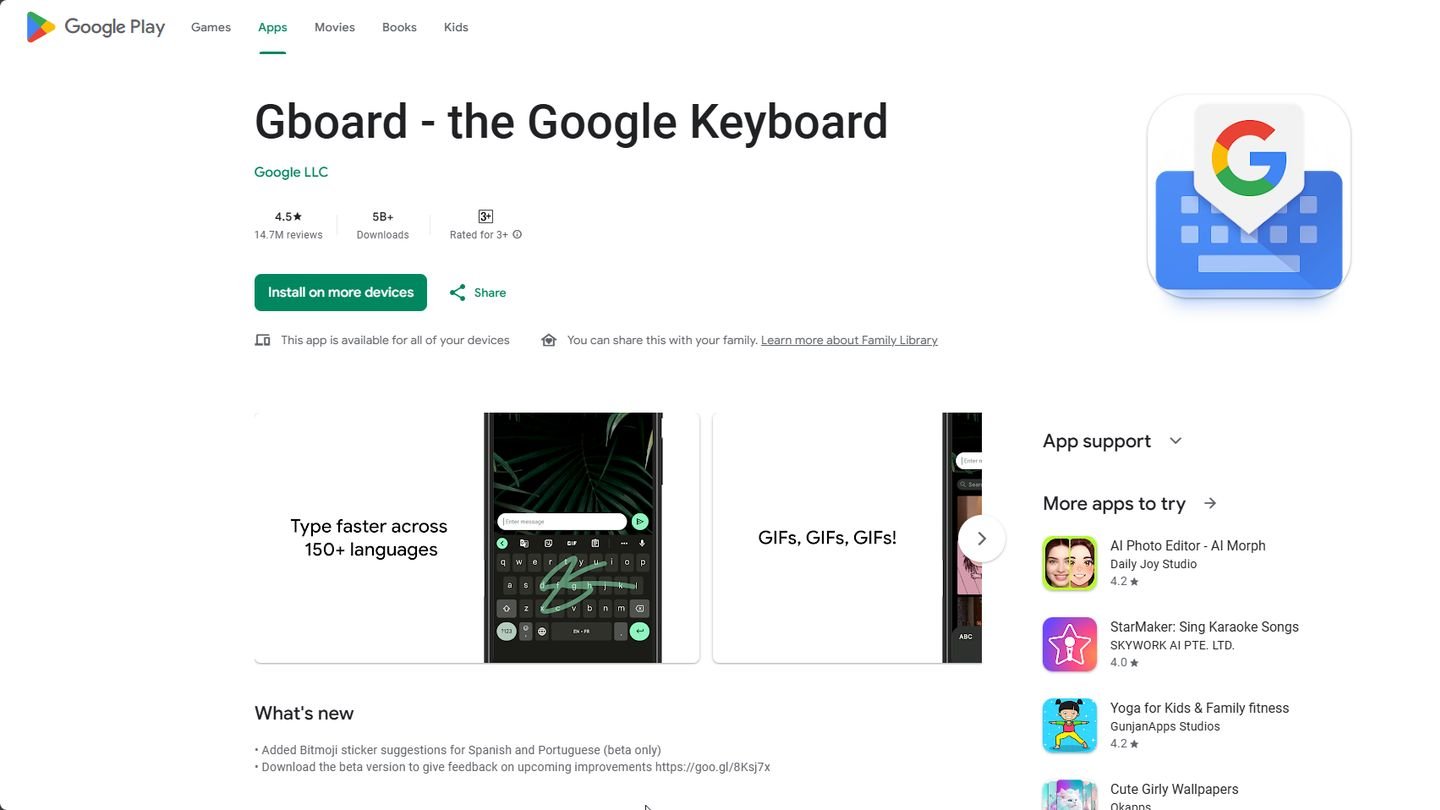 Источник: CQ / Gboard в магазине Google Play