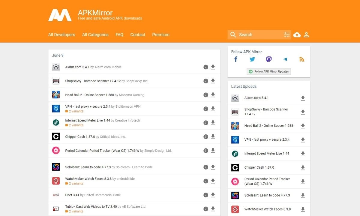Источник: скриншот CQ / Сайт APKmirror для скачивания установочных файлов