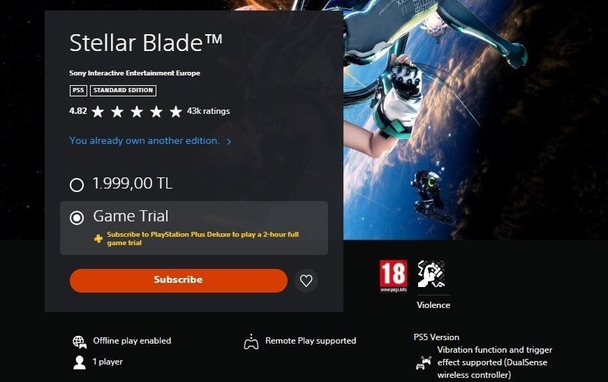 Источник: CQ / Страница Stellar Blade в PlayStation Store