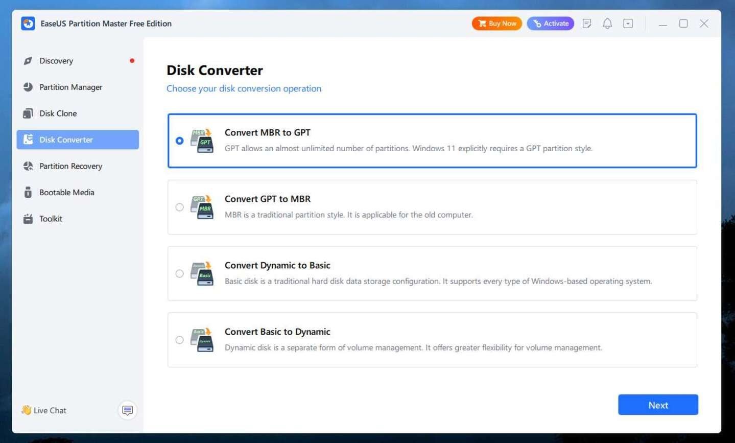 Изображение OlderGeeks / Интерфейс EaseUS Partition Master
